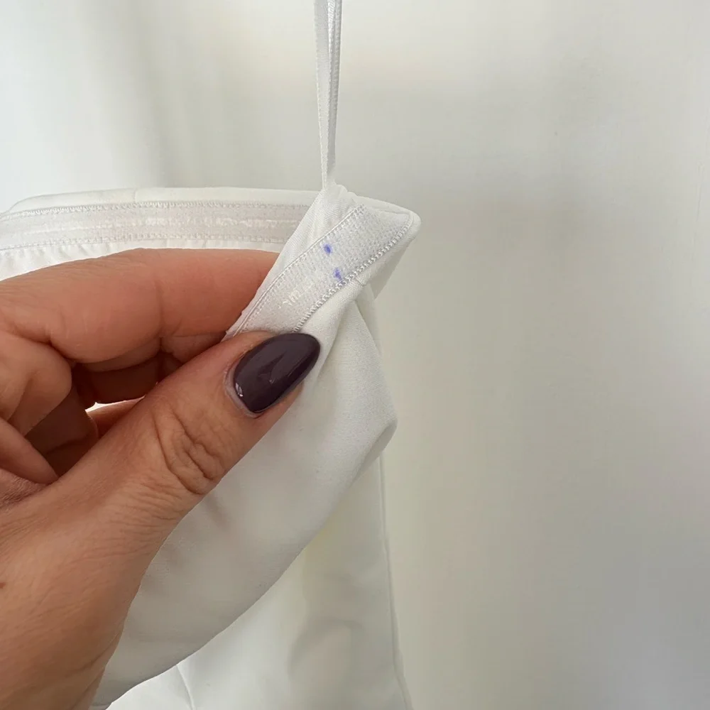 Commense - White Solid Pleated Strapless Split Dress Size Medium NWT - Picture 5 of 11